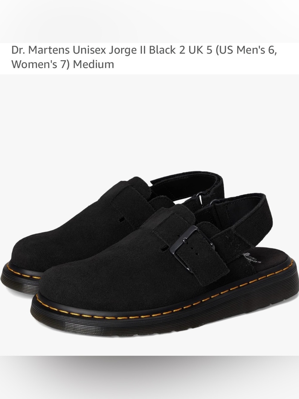 BNWT Dr marten Jorge suede Velcro sling back mules